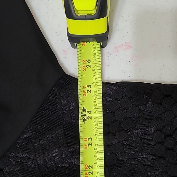 Zac & Rachel Light & Airy Black 3/4 Sleeve Top with front lace overlay size 2X - Picture 7 of 8